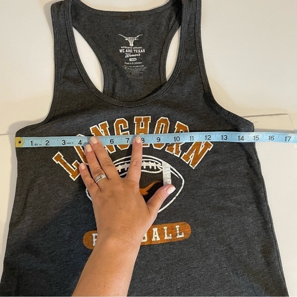 Texas Longhorns Gray Racerback Football Collegiate Tank Top Size XS - Picture 4 of 5